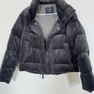 Abercrombie & Fitch Velvet Puffer Jacket